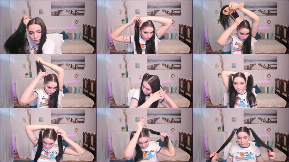 making my pigtails for you