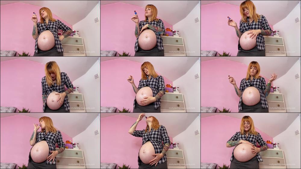 Pregnant Giantess Eats Last Man