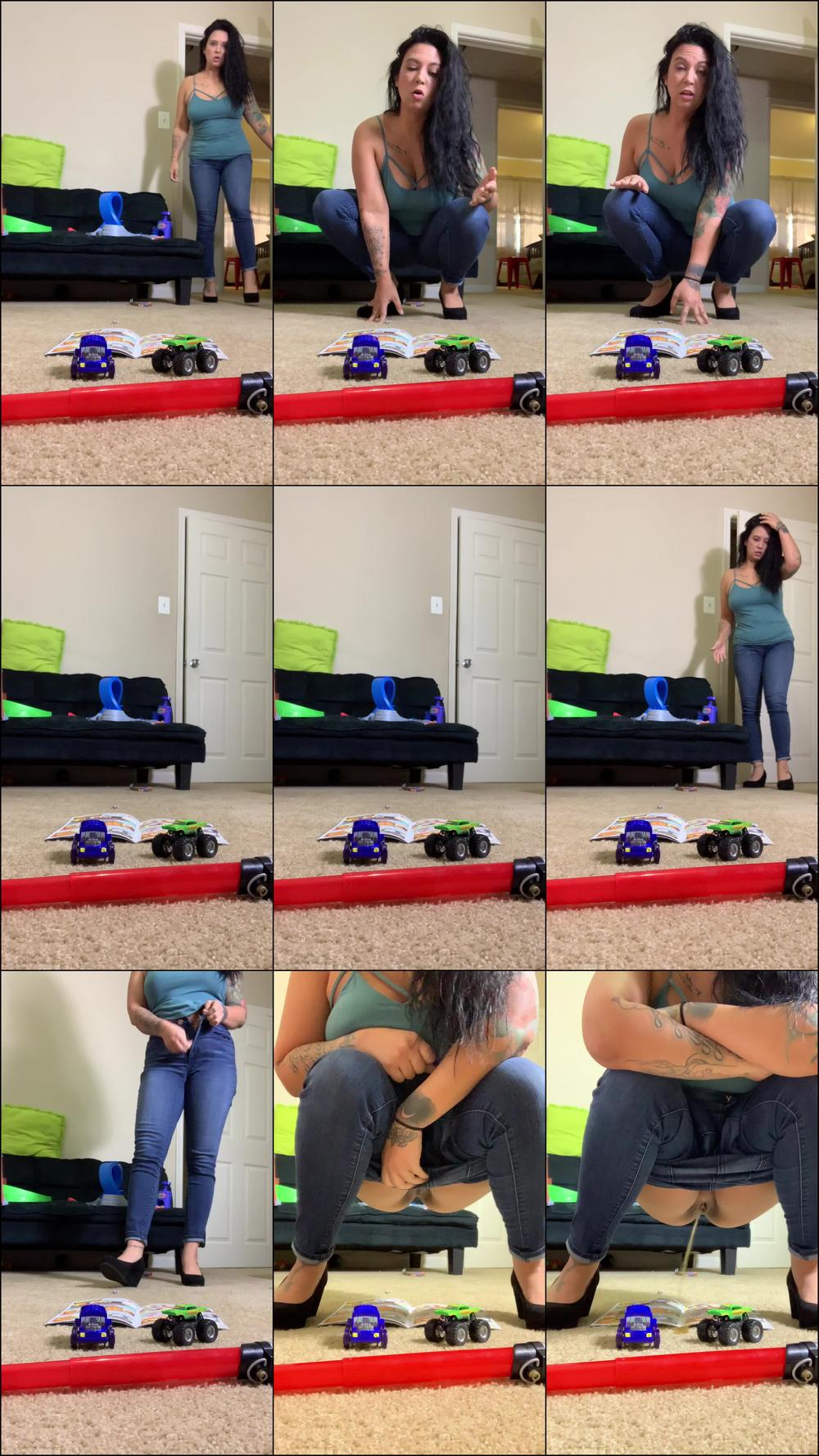 Mean mom pees on stepsons toys