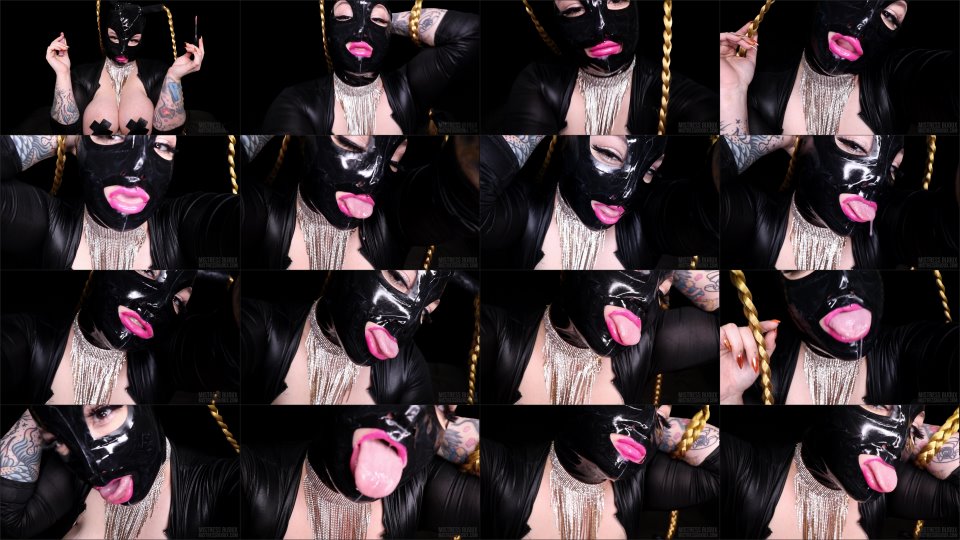 Mistressbijoux Latex Mask Spit Tease
