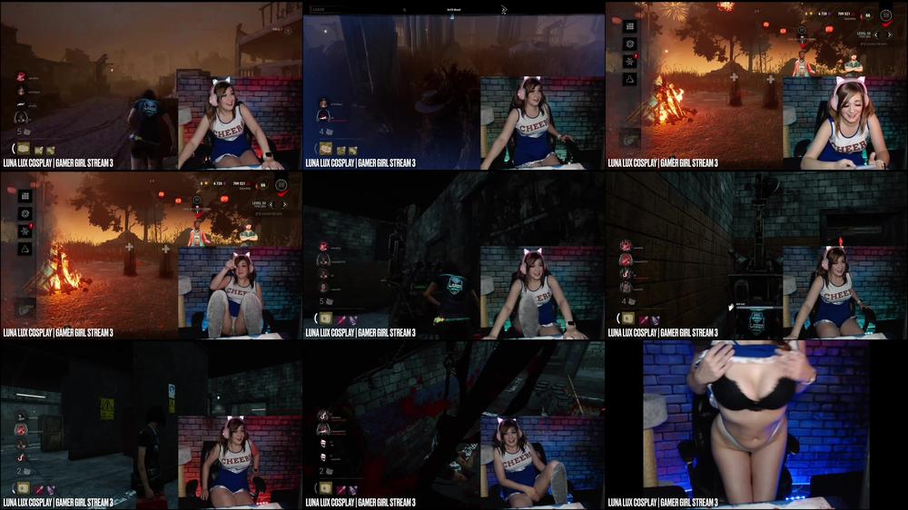 Cheerleader Squirts While Gaming