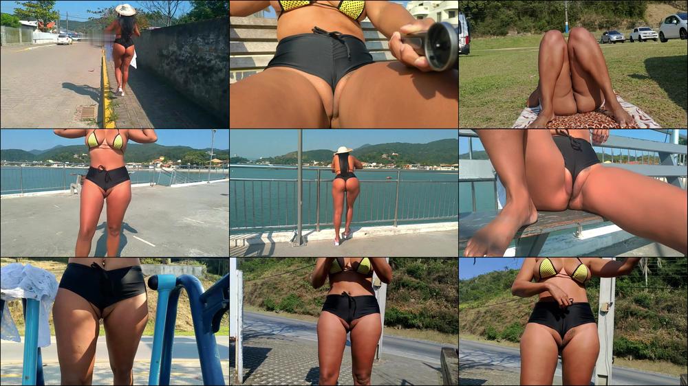 MICRO SHORTS CAMELTOE IN PUBLIC