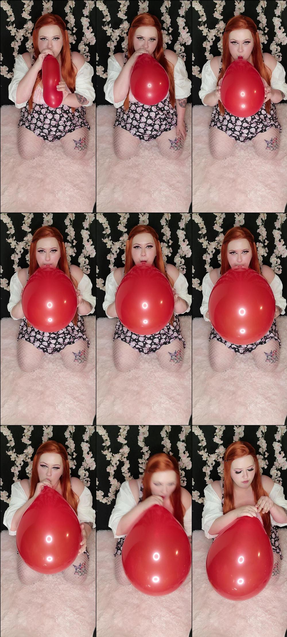Ginger BBW blows Red Balloon - March 04, 2022