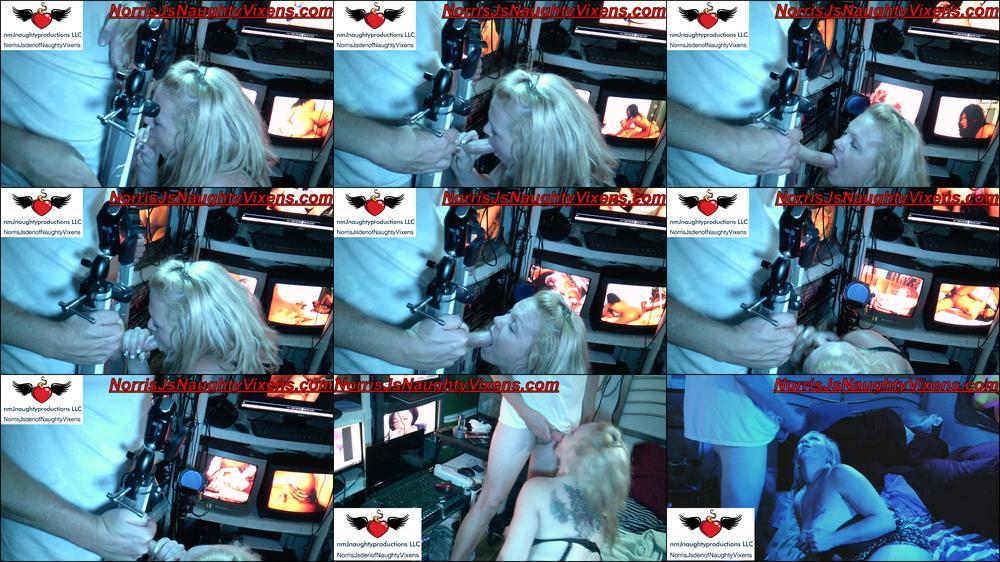 Blond bitch gives great head in theater