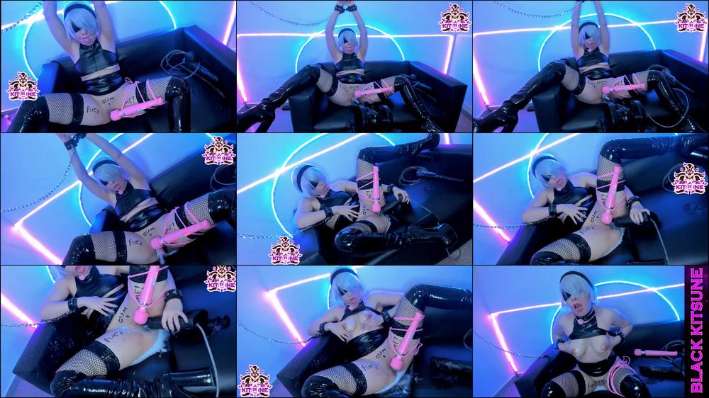 2B BDSM:Huge dildo,SexMachine & Cumshots