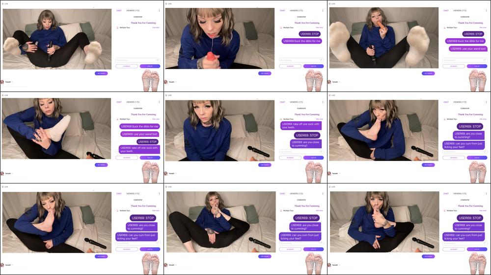 Tetras Cam Show Feet Self-Worship