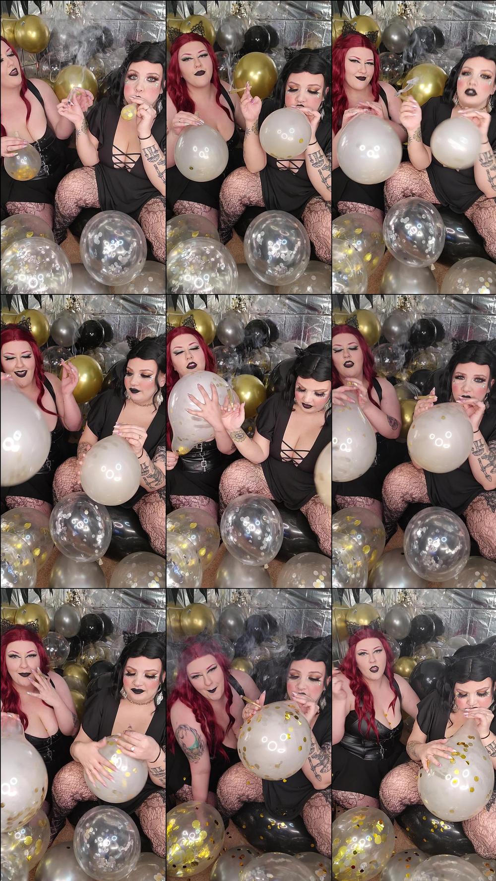 smoking goth kittens bursting balloons - January 13, 2022