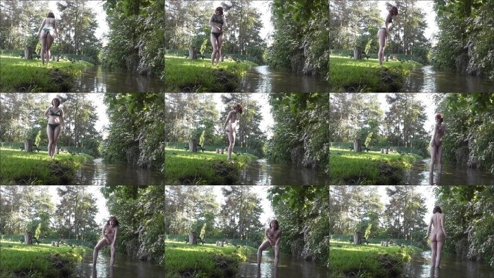 Miss Abigail Exhibitionist Nymph Shows Off In Stream