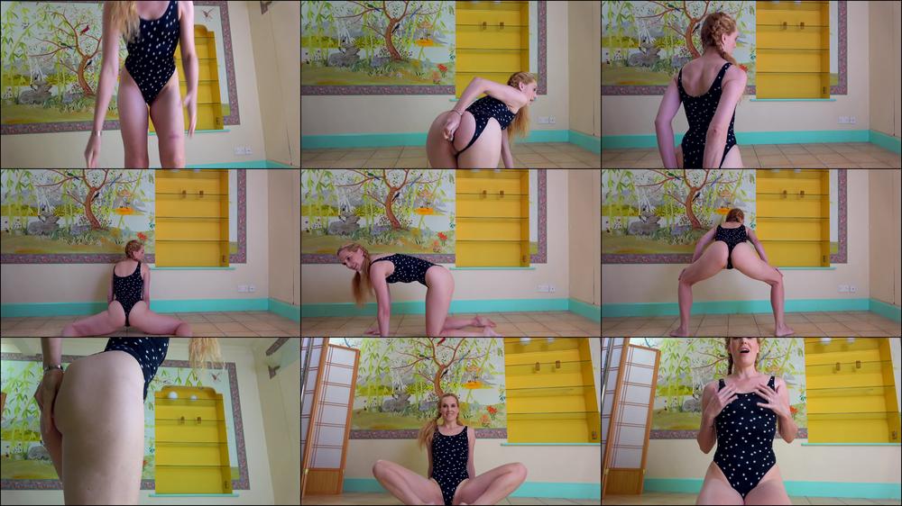 Ariel Anderssen Stretching Out In Leotard And Butt Plug