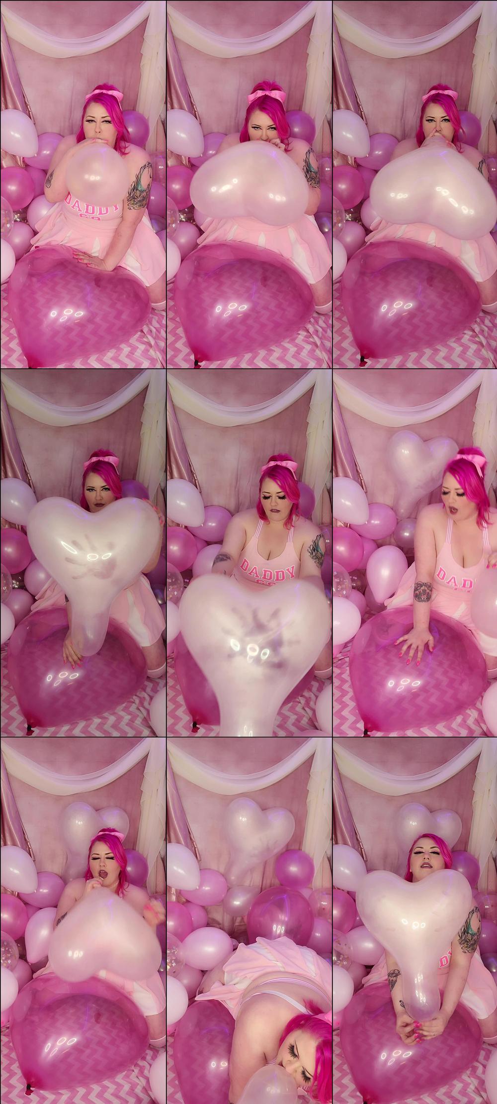 Daddy's Cheerleader Blows Heart Balloons - January 13, 2022