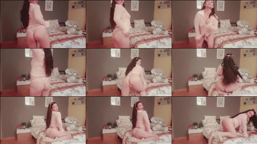 laraslove 01 10 2021 2235852976 see thru pinky outfit no bra small boobies 