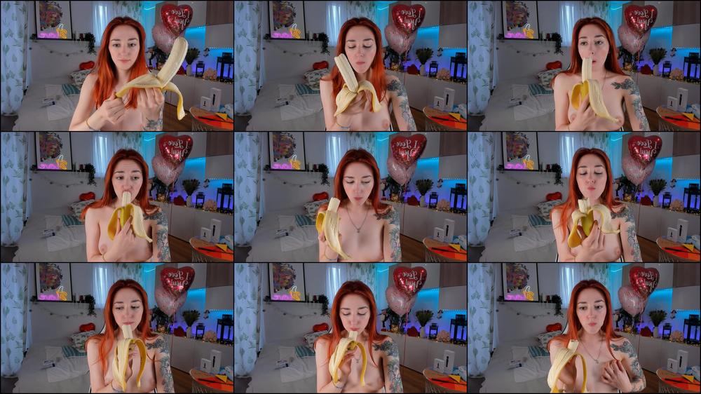 Fake Blue banana eating - Feb 22, 2023
