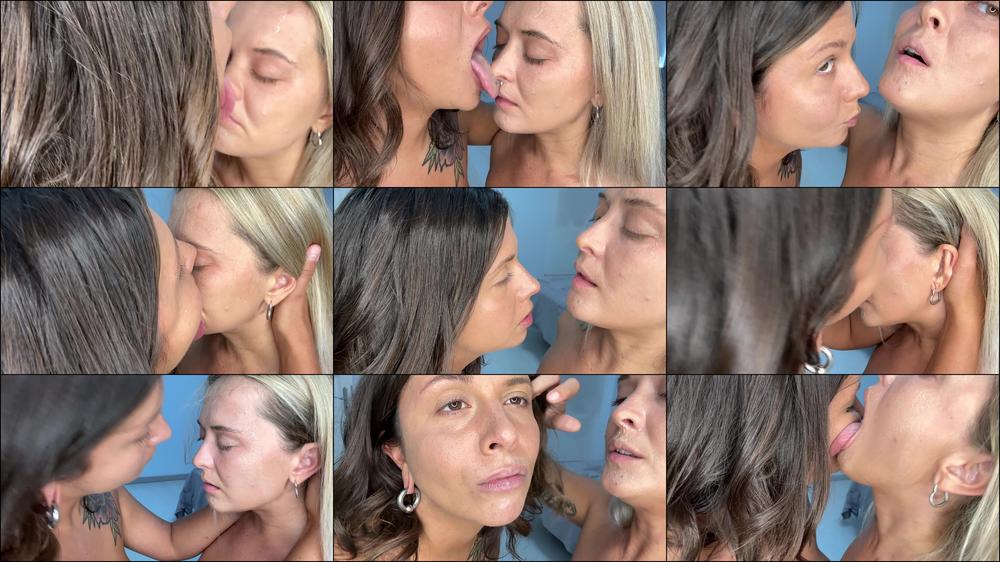licking each other faces without makeup