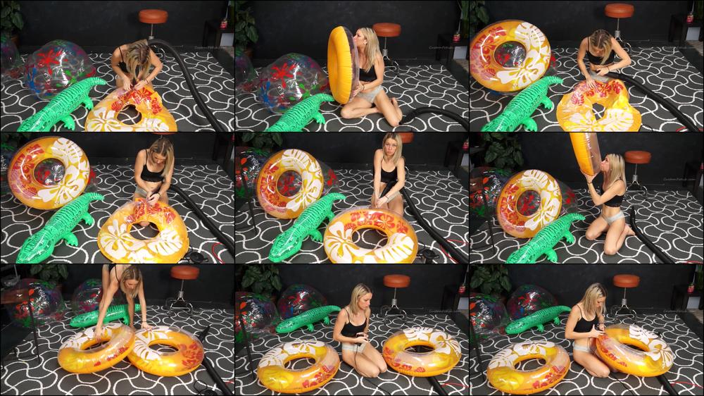 Amber Inflates Compares Pool Float