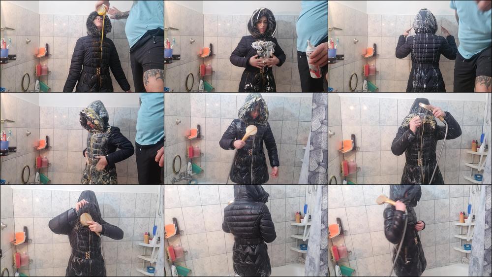 Kinkyporncpl Food Sploshing With Winter Jacket On