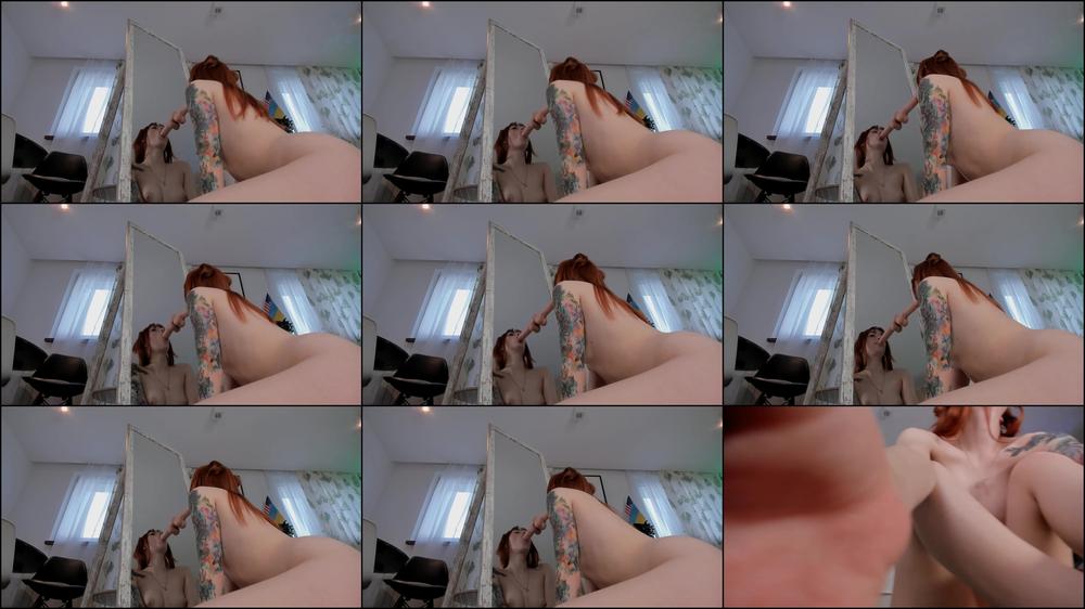 Sucking dildo in front of my new mirror - May 11, 2023
