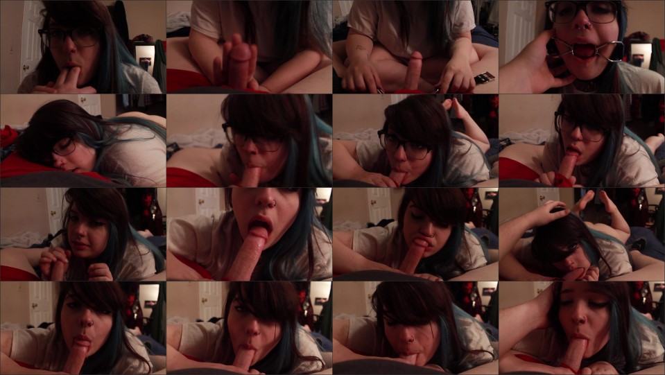 Virghoe Blowjob Spider Gag Hitachi Cum