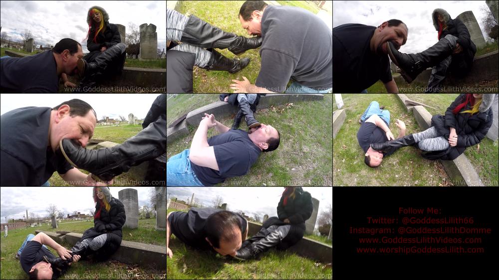Goddess Lilith Public Outdoor Boot Worship