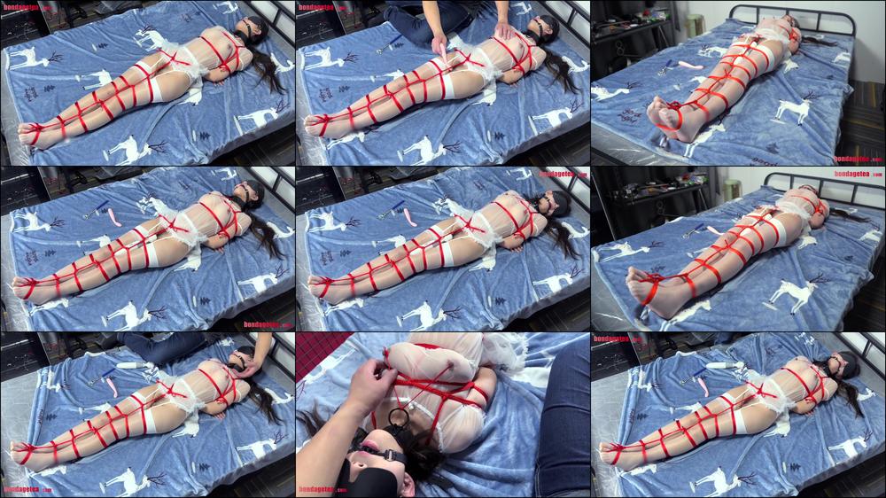 VIP_Bondage Damsel On The Bed In Despair