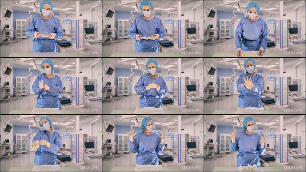Gown and Gloves : Crinkles and Snaps