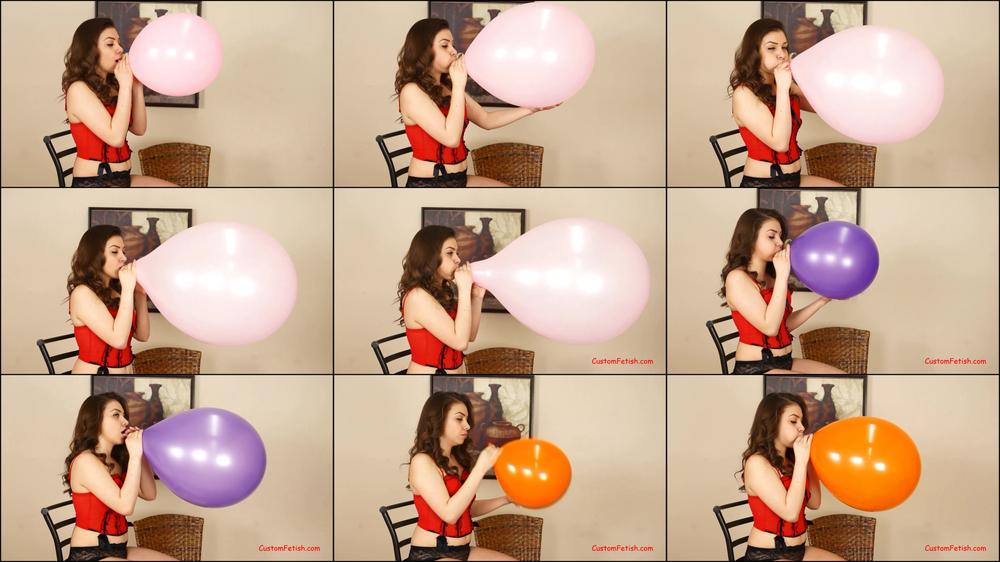 Charise Blows 17" Balloons to Pop