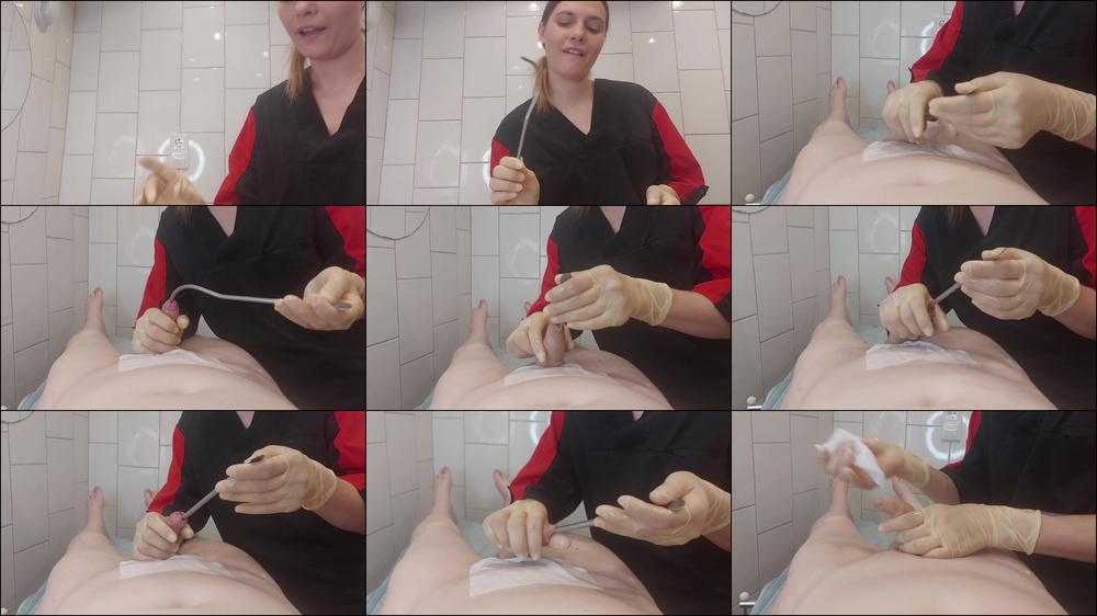 Sounding with handjob pov