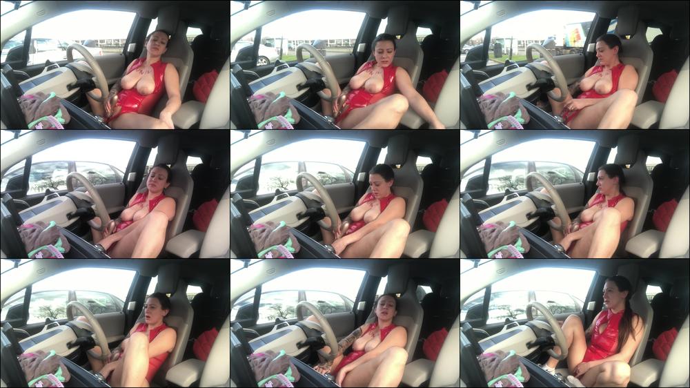 Car Park Latex Pussy Vibe Fun Orgasm