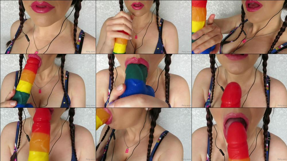 flirtyasmr 02 04 2021 2070974134 new rainbow dildo suck you loved the last video so much 