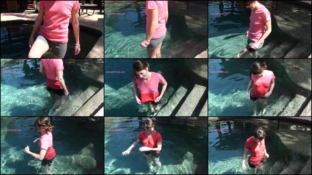 Mary Jane Fully Clothed in Pool