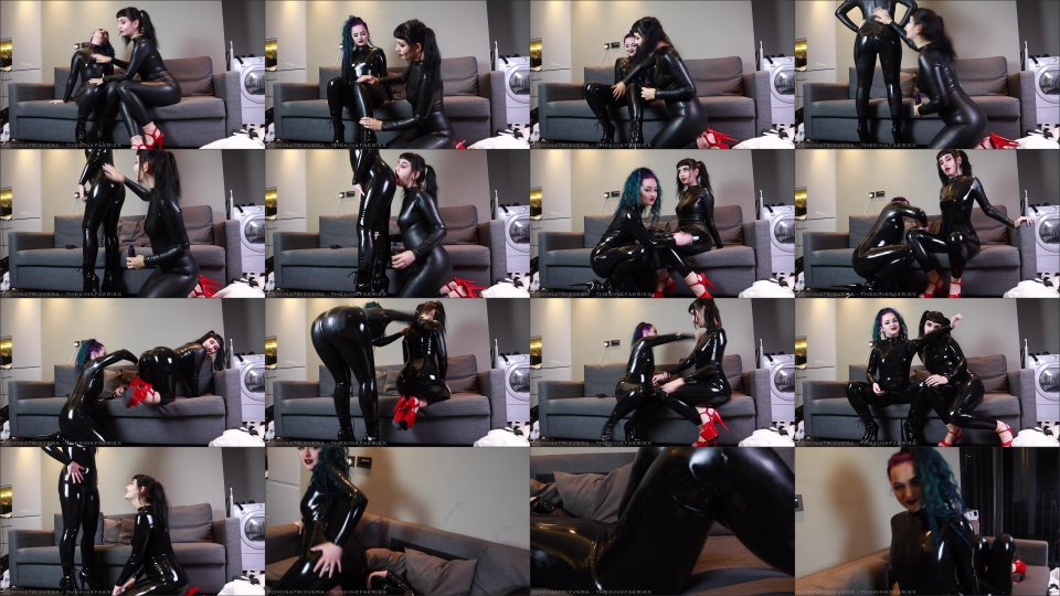 Dominatrixvera Latex Catsuit Shining Licking