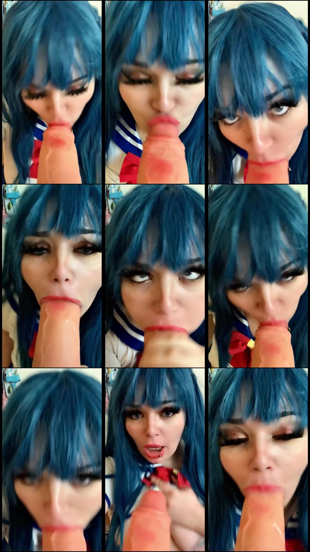 4th of July School Girl Ahegao Blowjob