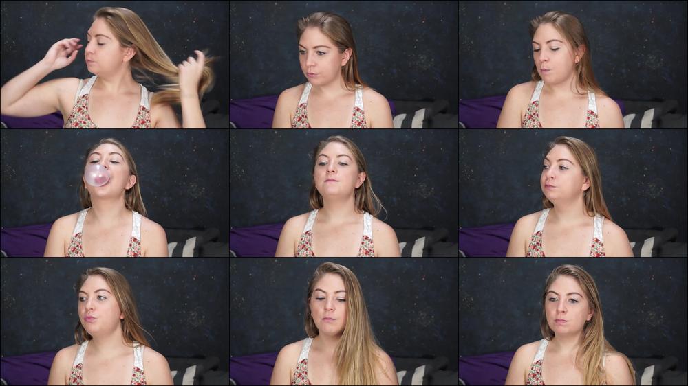 Julie Blows Bubblegum Bubbles