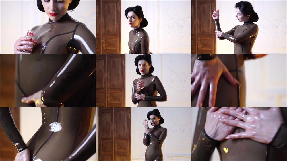 Lots Of Oil And A Transparent Catsuit