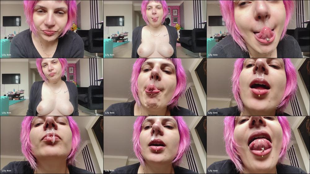 Nasty Girl Eats Thick Snot