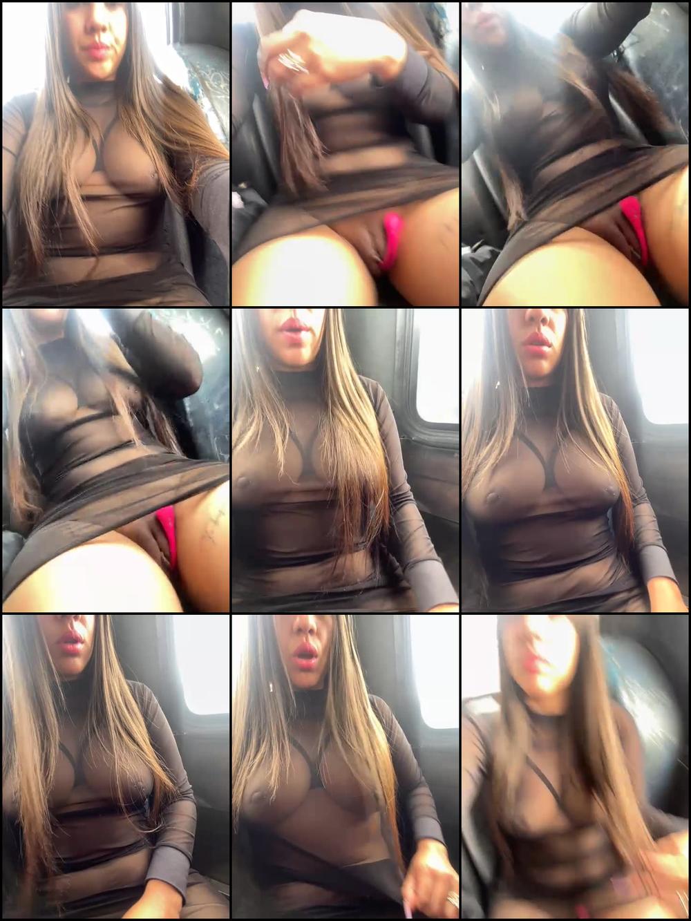 Exhibitionist GF goes wild on bus