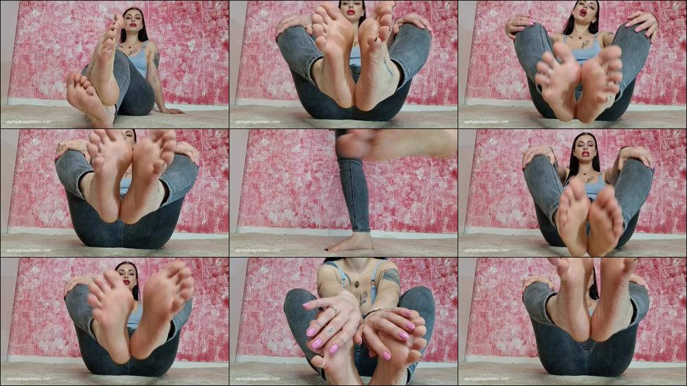 Footjob and ballbusting POV part 1
