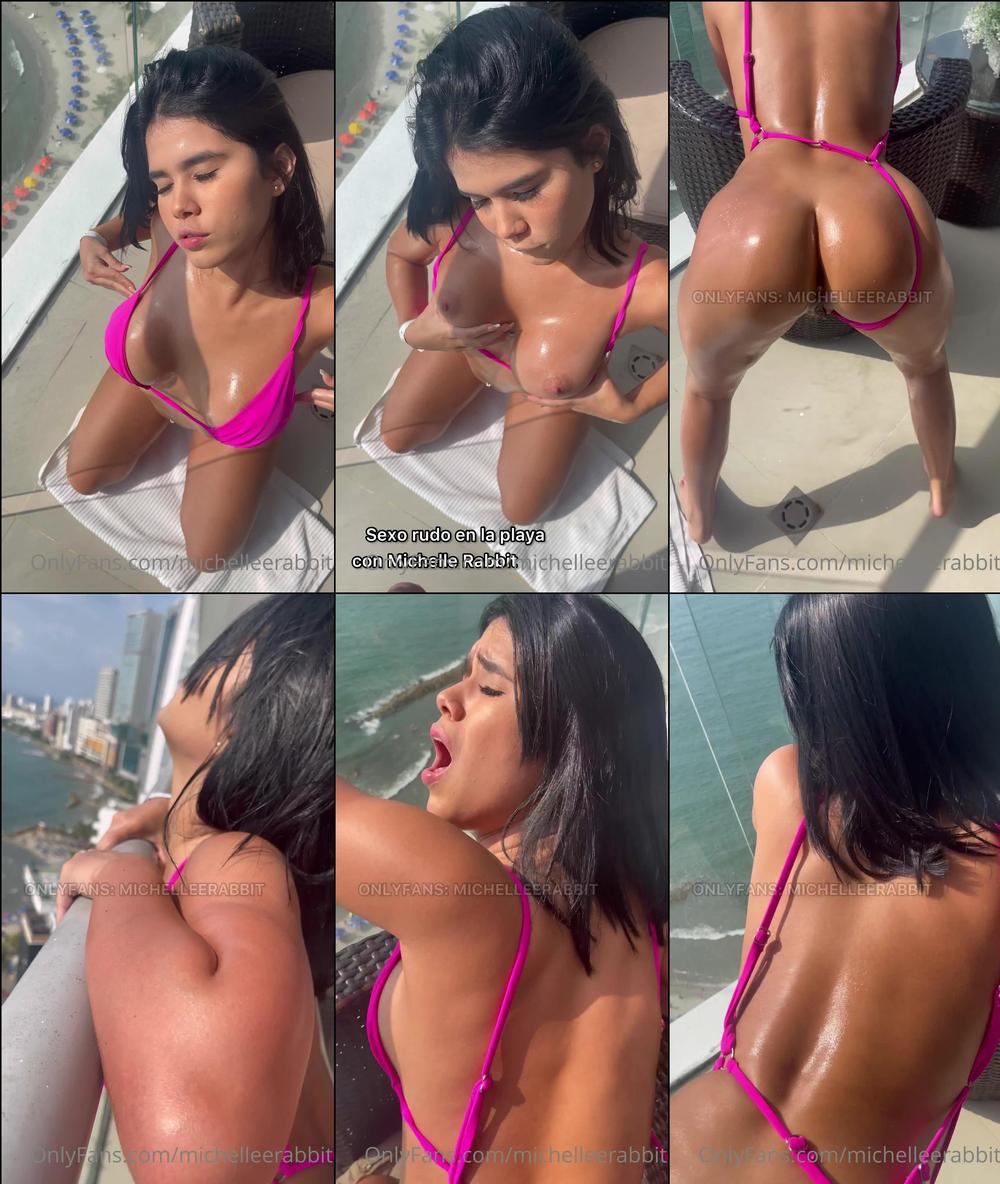 michelleerabbit 03 09 2021 2210578537 MICHELLE RABBIT TIENE SEXO ACEITOSO EN LA PLAYA 
