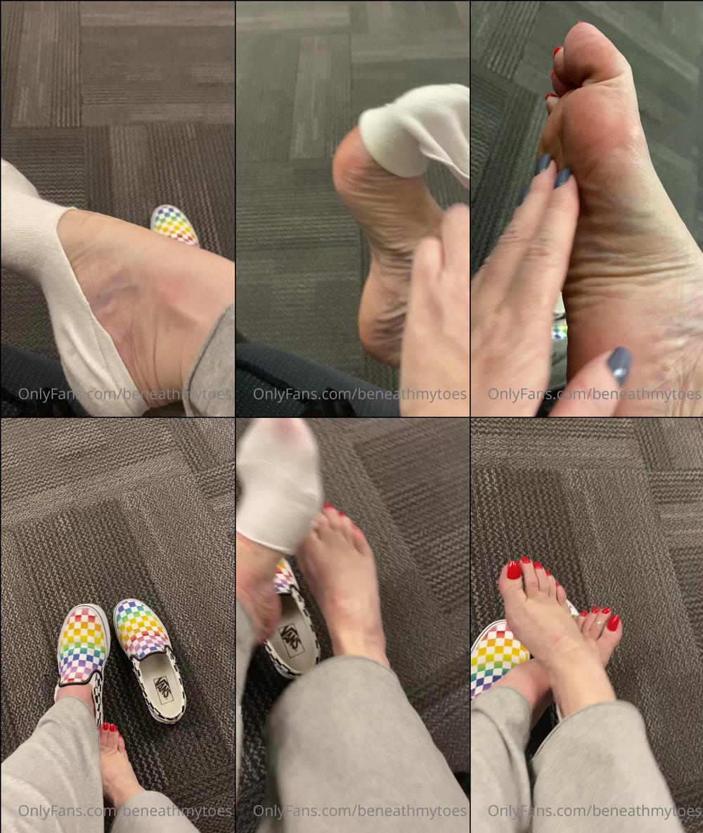 beneathmytoes 02 11 2021 2263751470 Aired them out a bit on my break. These toes are built for squeezing a nose. Or gripping a