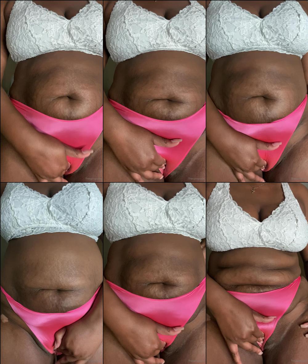 thecurvycutie 13 04 2020 231369551 rubbing my wet pussy through my satin panties. 