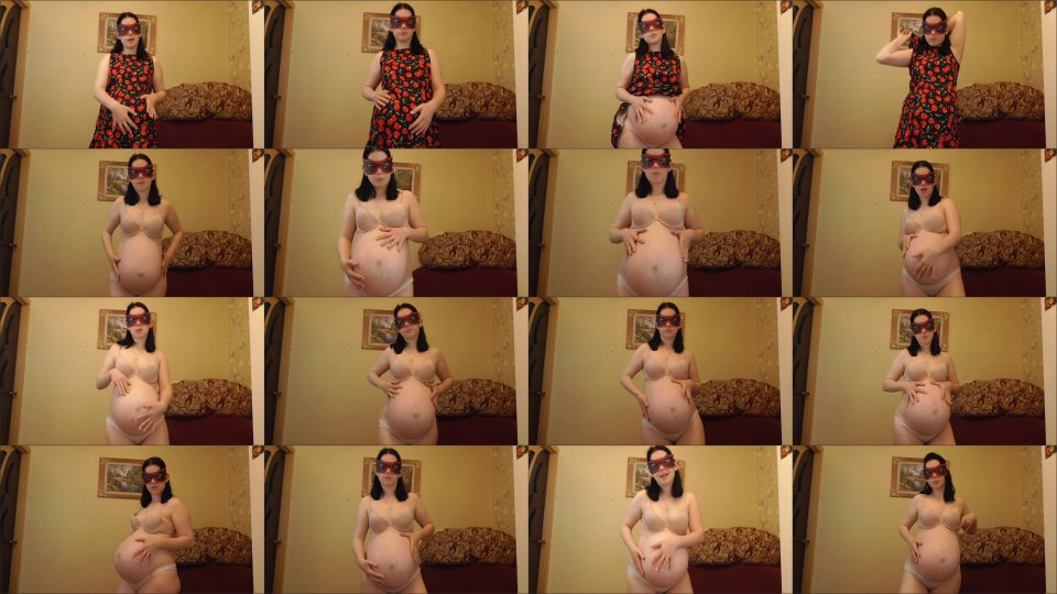 Annamanyvids Hot Pregnant Girl Takes Off Her Dress