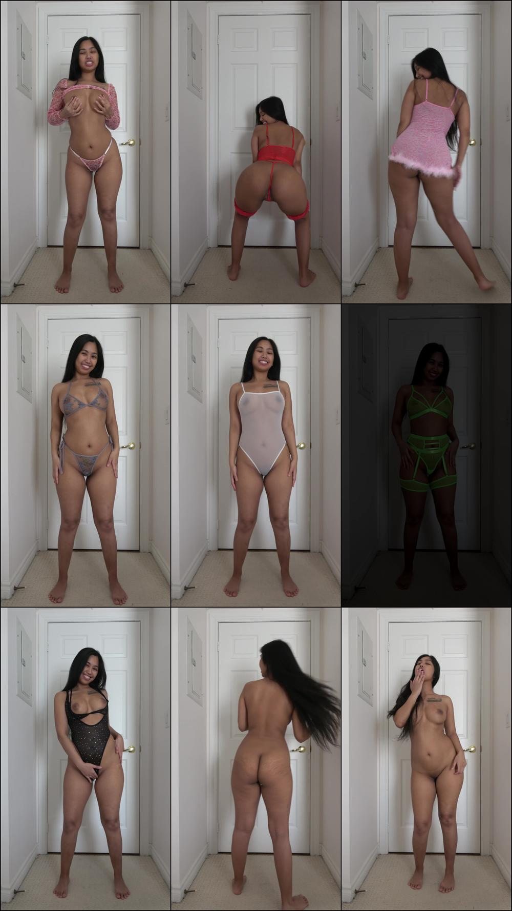 Slutty Asian Lingerie Try-On - July 21, 2023