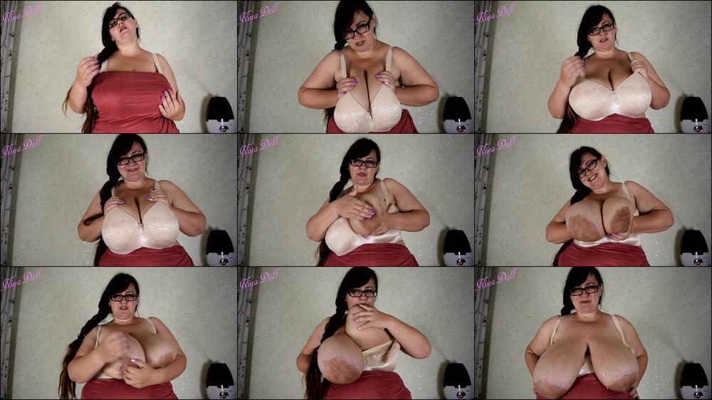 JOI silky bra and cum on huge tits