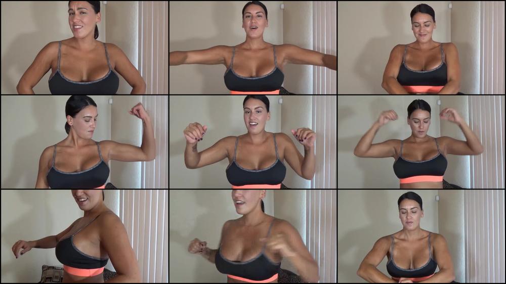 Rewind: Megan Jones flexes pecs