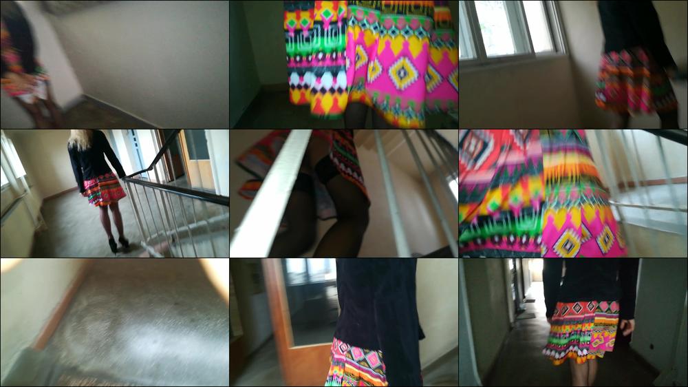 Kinkyporncpl Pull Up Dress On Public Block Stairs