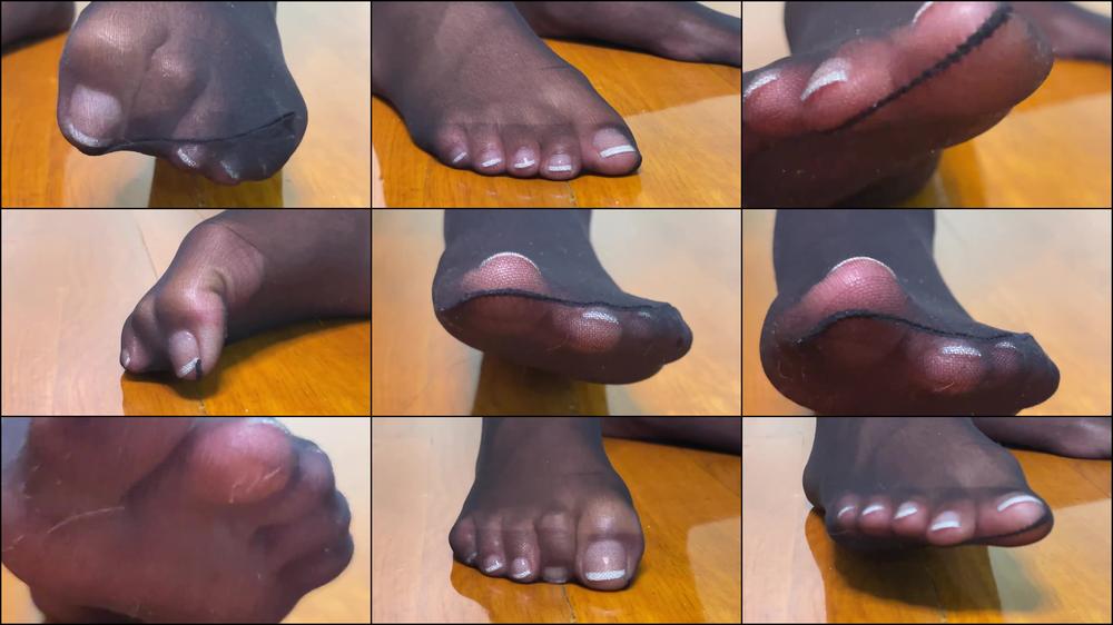 Giantess French Pedi Feet In Nylons