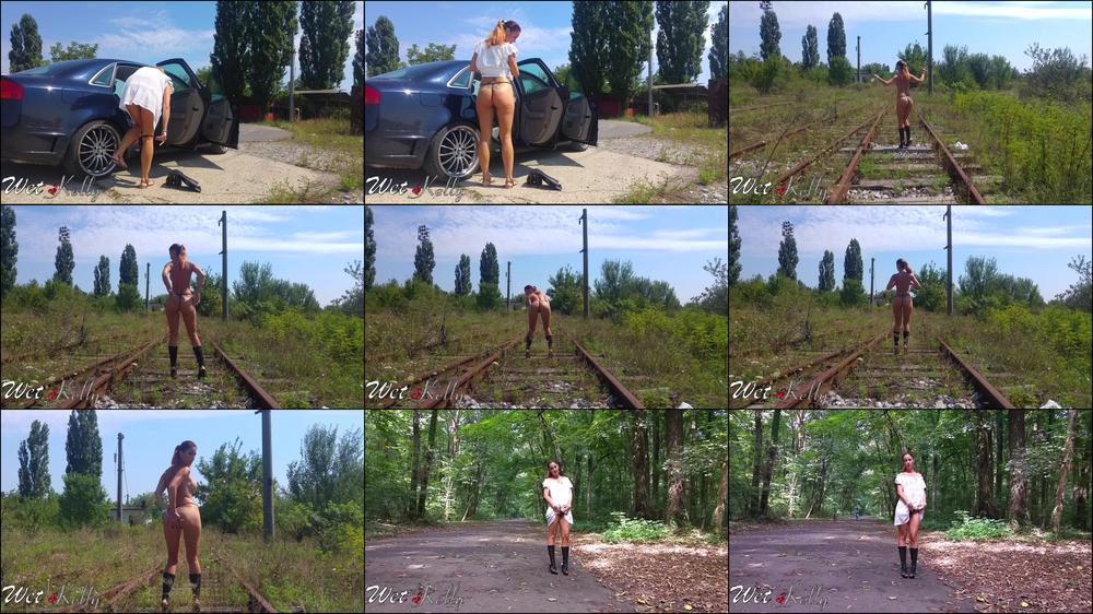 Wet Kelly Behind The Scenes Flashing In Public