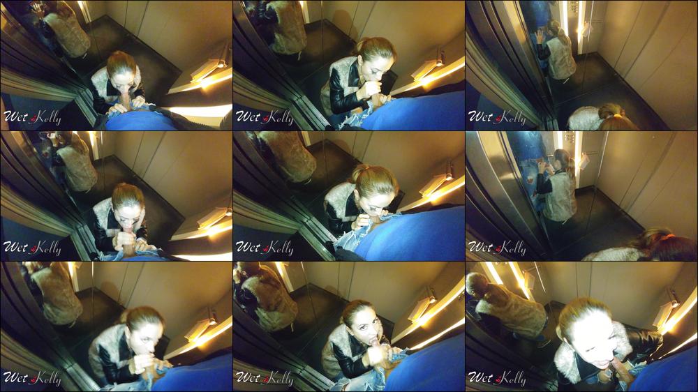 Wet Kelly Quick Blowjob In The Elevator