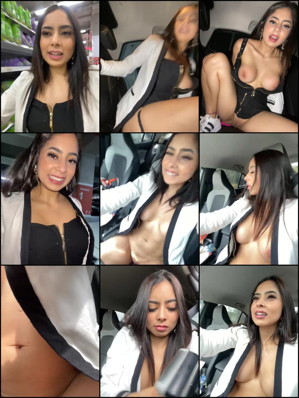 dildo doggy hard sex in car close-up Mil