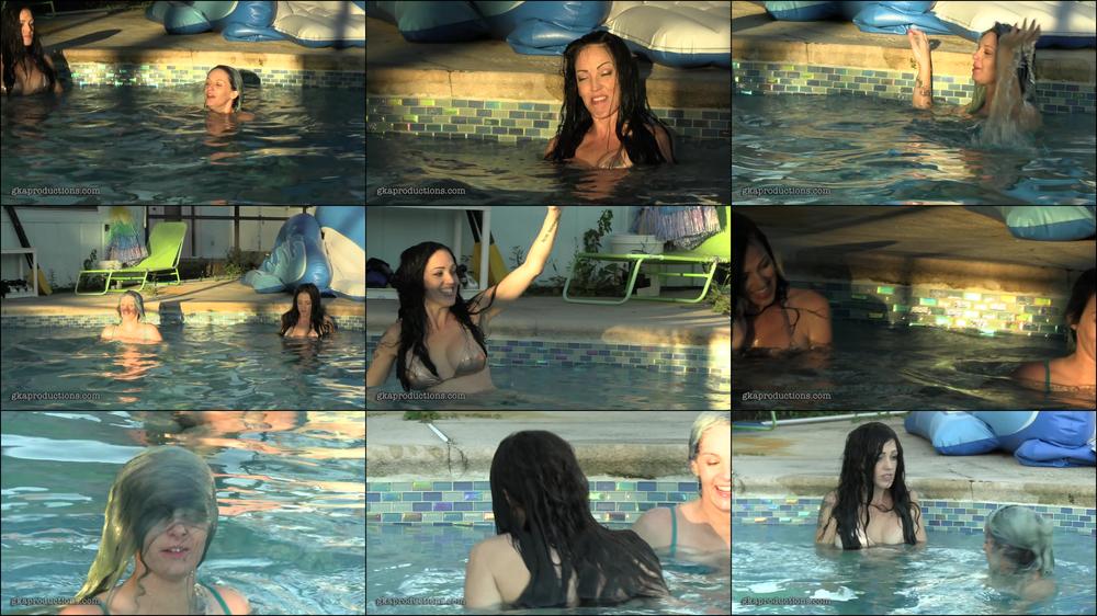 Natalie & Slyyy - Wet Hair Pool Tricks