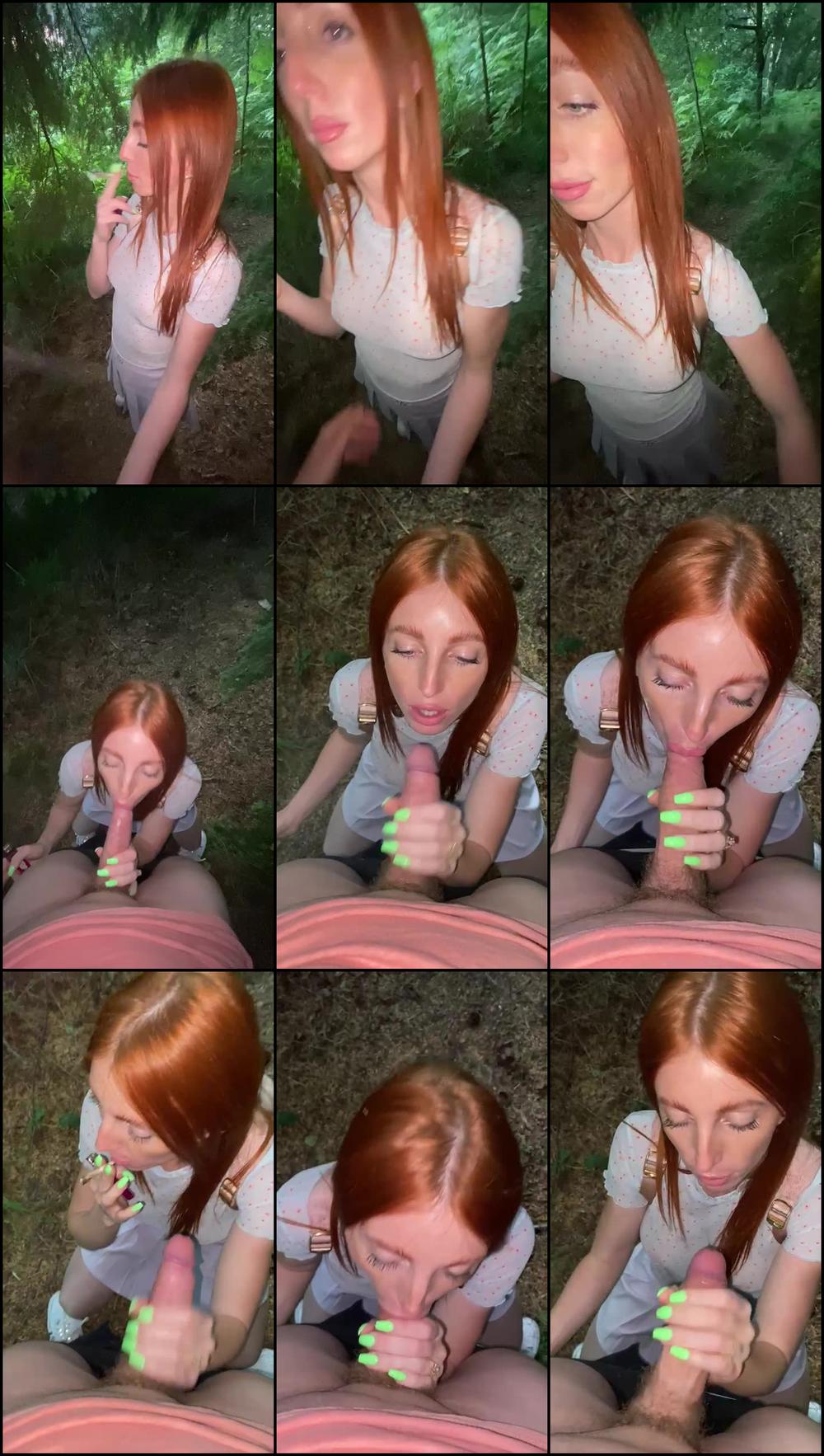 woodland blow job and smoking